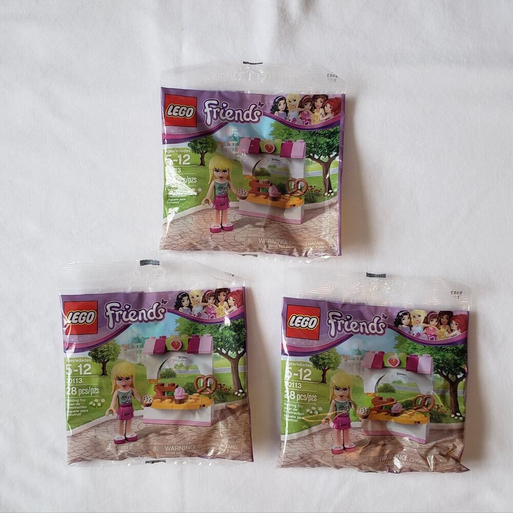 Lego 30113 (3) Stephanie's Bakery Stands New In Sealed Packages Retired Sets